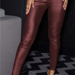 Burgundy Skinny Pants